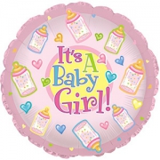 Baby Girl Foil Balloon 17"