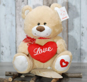 Love Teddy Bear- White or Brown 20cm