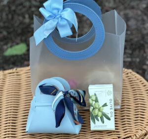 Cute Mini Purse BLUE with soap or handcream in a gift bag - Style 1