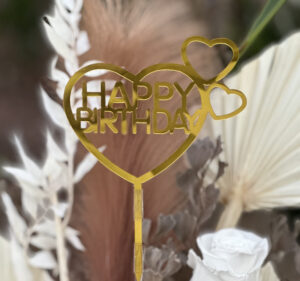 Happy Birthday Signage Topper Gold - Style 5